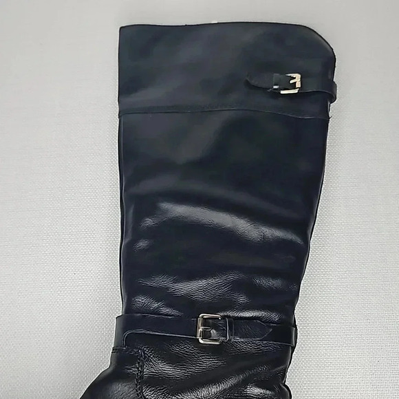 Enzo Angiolini Black Leather Riding Boots Size 8.5 - Picture 10 of 17